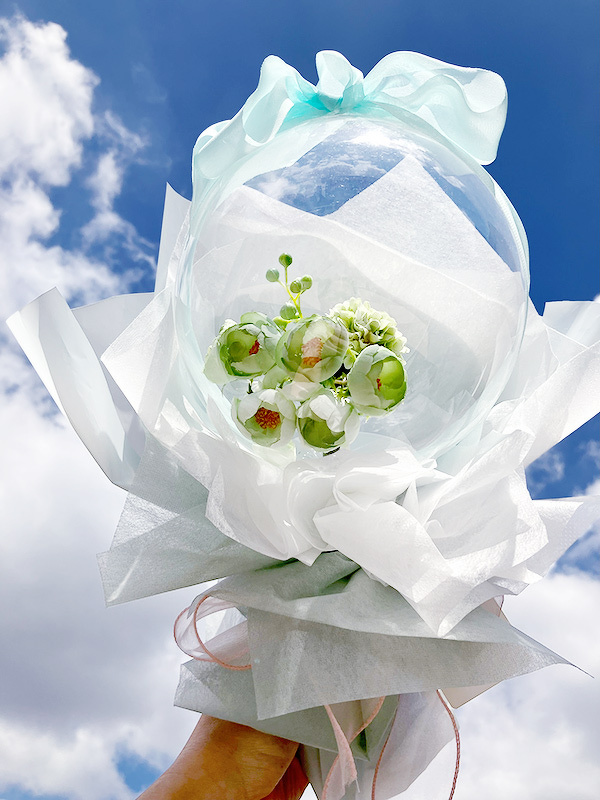 フレッシュグリーンフラワーバルーン