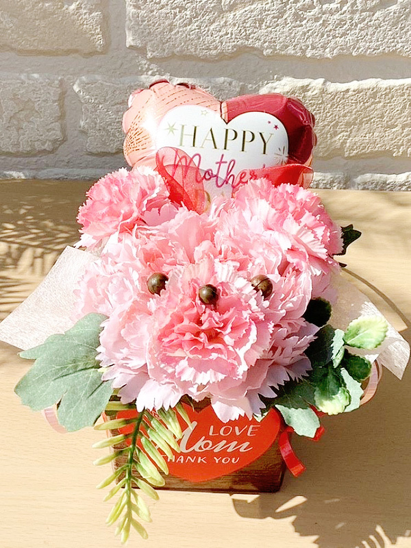 母の日に　アニマルカーネーションＢＯＸ（くまさん）